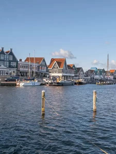 Digital Wallpaper of Volendam harbour, North Holland, The Netherlands