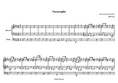 Passacaglia and Fugue Original version - Órgano - Partituras - Cantorion, partituras y páginas ...