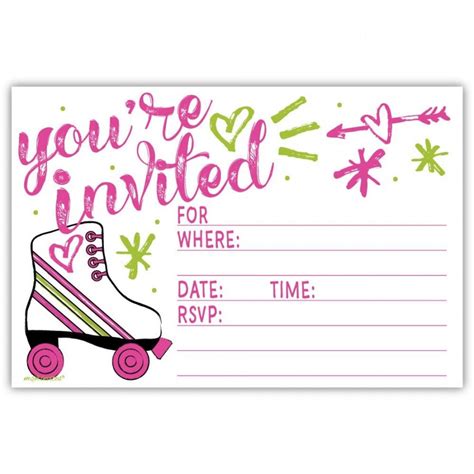 Free Printable Skating Party Invitations - Printable Templates