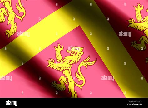 Anglesey stylish waving and closeup flag illustration. Perfect for background or texture ...