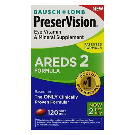 PreserVision Areds 2 Vitamin and Mineral Supplement Soft Gels 120 ea, 3 ...