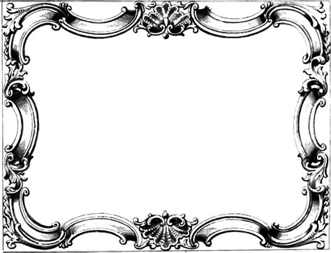 Vintage Ornate Border Frame – Free Clip Art Image | Oh So Nifty Vintage Graphics