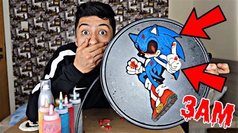 DO NOT PANCAKE ART CHALLENGE SONIC.EXE AT 3AM!! *OMG SO CREEPY* - YouTube