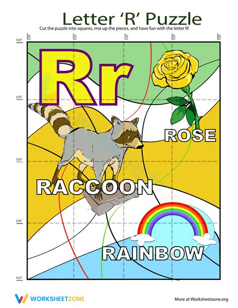 Letter "R" Puzzle Worksheet