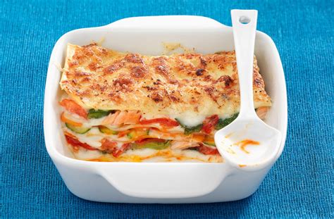 Salmon and vegetable lasagne | Tesco Real Food