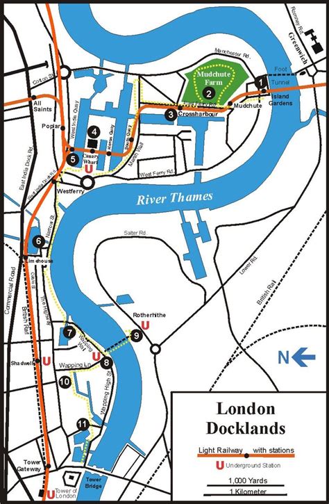 London Docklands Tourist Map - London Docklands • mappery