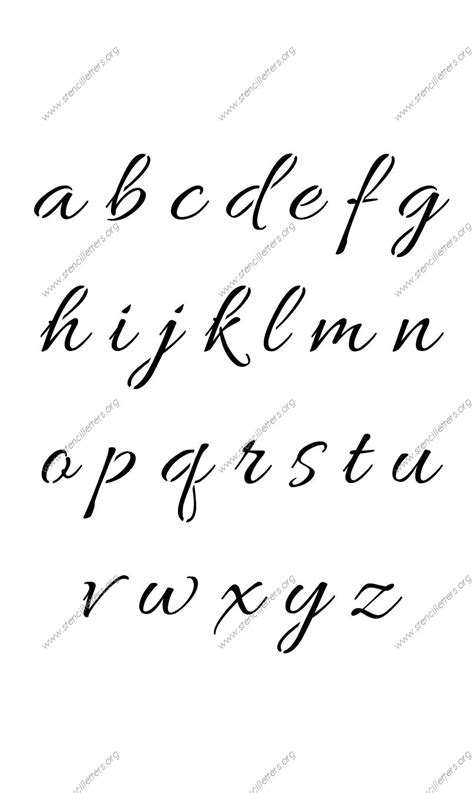 Cursive Letter Alphabet Stencil