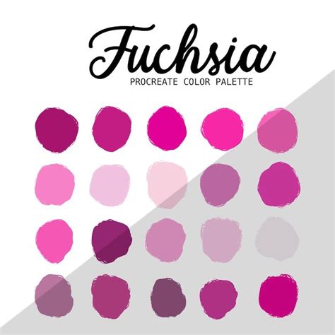 Procreate Color Palette Fuchsia Color Palette 20 Color | Etsy | Color palette pink, Fuchsia ...