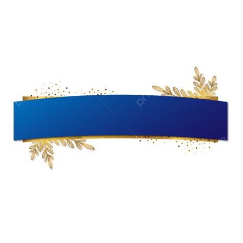 Azul баннер лента синее золото Luxurios дизайн вектор PNG , золотисто голубая лента, синий ...