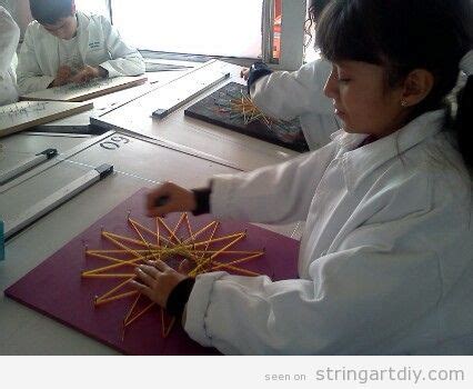 String Art idea to make with kids and teenagers - String Art DIYString Art DIY