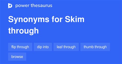 Skim Through synonyms - 403 Words and Phrases for Skim Through