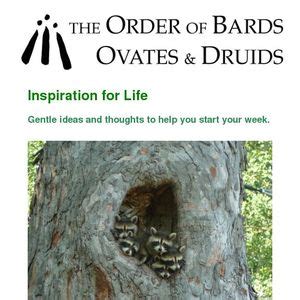 Order of Bards Ovates and Druids - Inspiration for Life - 12/6/17