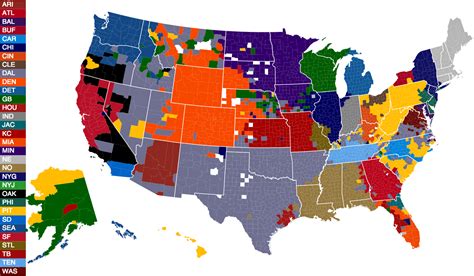 The Crimson Cavalier: The definitive NFL fan base map (LOLJets)