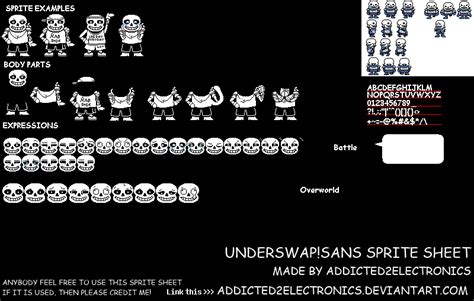 Underswap Sans sprite sheet by Addicted2Electronics on DeviantArt