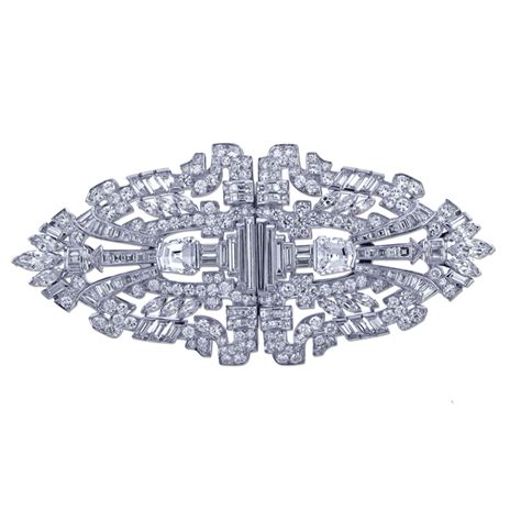Art Deco Diamond clips Estate Jewelry Washington DC Area | Pampillonia Jewelers | Estate and ...