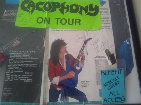 Photos: Jason Becker Cacophony Tour Sticker, Pass & Autograph | Jason Becker