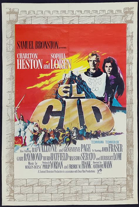 EL CID (1961) Original Vintage UK Double Crown Film Poster | Picture ...