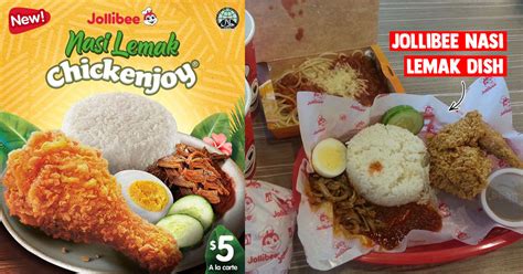 Jollibee S'pore launches new Nasi Lemak Chickenjoy for $5, has Sambal ...