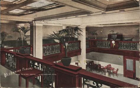 Mezzanine Floor, The Plains Hotel Cheyenne, WY Postcard