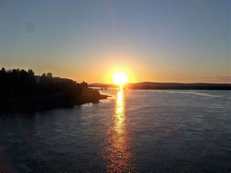 The Midnight Sun from Roveniemi Bridge Finland. | Rovaniemi, Places to ...