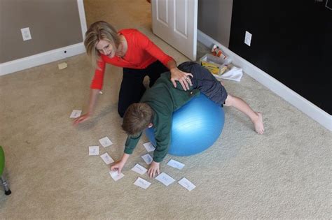 Ball Activities. Can use this for amblyopia therapy to work on vestibular. See this ...