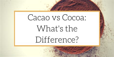 Cacao vs Cocoa: What’s the Difference? – the greater goods