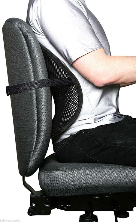 Mesh Back Support Lumbar Lower Back Cushion Pain Relief Car Seat Office ...