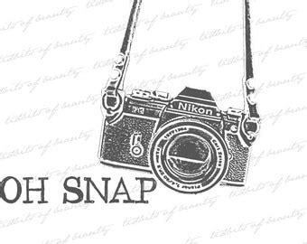 Oh snap camera art | Etsy