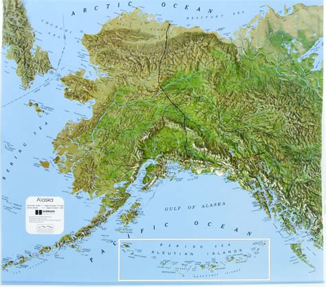 Alaska Raised Relief Map