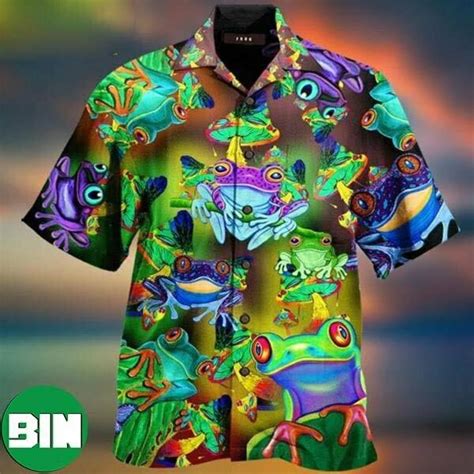 Frogs And Mushrooms Mardi Gras Fat Tuesday 2023 Hawaiian Shirts - Binteez