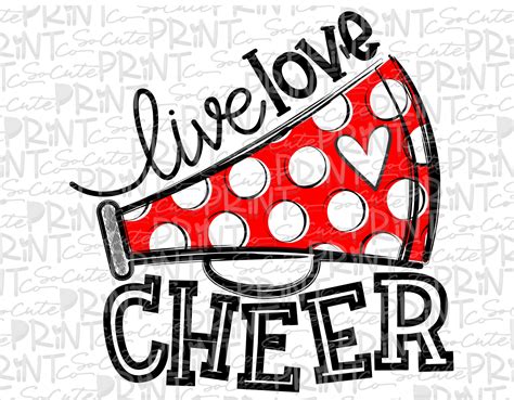 Live love cheer red 18 *Printable PNG* – socuteappliques.net