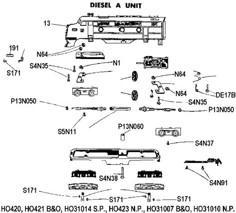 American Flyer Trains Parts Diagrams