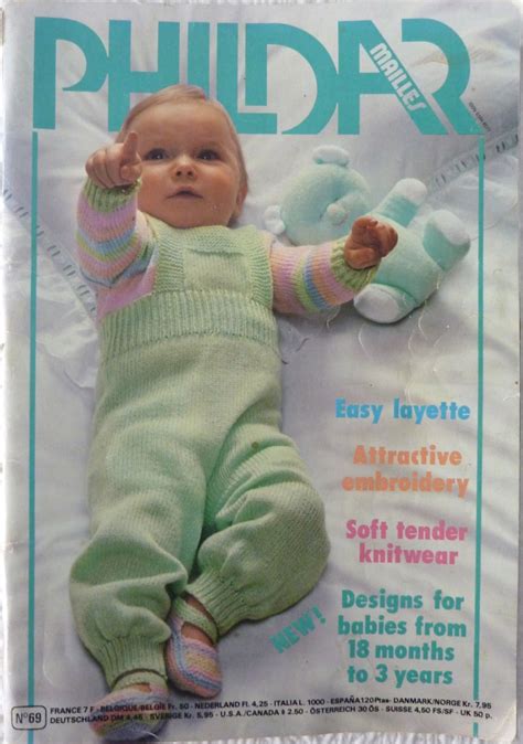 Phildar Knitting & Crochet Pattern Book Baby Layette | Etsy