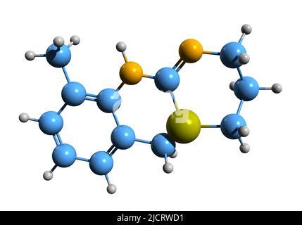 Xylazine, chemical formula and structure. Drug used for sedation, anesthesia, muscle relaxation ...