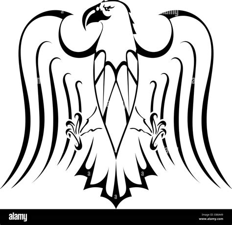 Silhouette of eagle tattoo Stock Vector Image & Art - Alamy