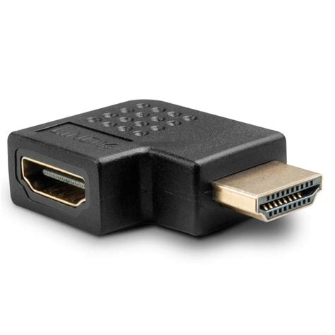 HDMI 90 Degree Right Angled Adapter, Black - from LINDY UK