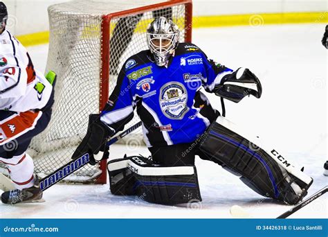 Ice hockey goalie editorial stock photo. Image of mask - 34426318