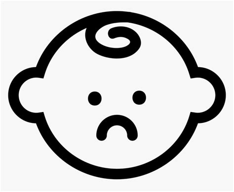 Sad Baby Face Comments - Crying Baby Drawing Easy, HD Png Download - kindpng