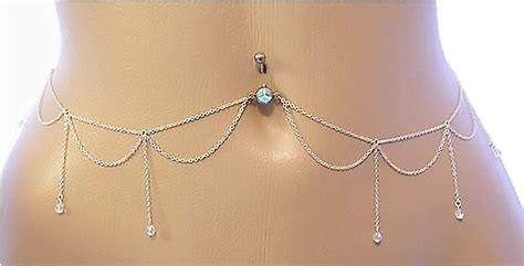 Body Accentz® Belly Button Ring Navel Body Jewelry Dangle Waist Chain 14 Gauge PP121 in 2023 ...