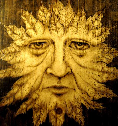 The Spirit Face Pyrography by Keven Shaffer