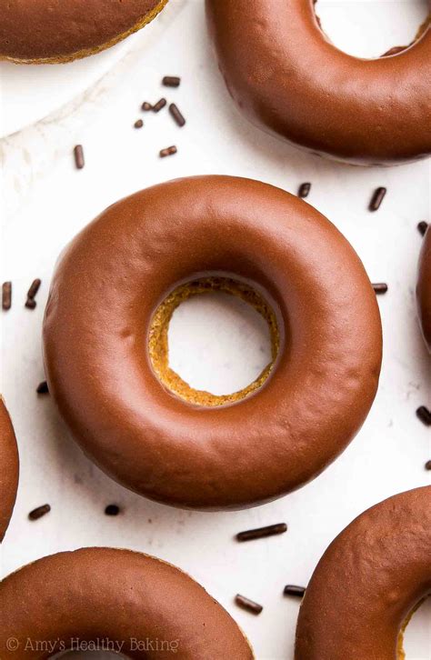 Healthy Pumpkin Donuts with Chocolate Glaze | Amy's Healthy Baking