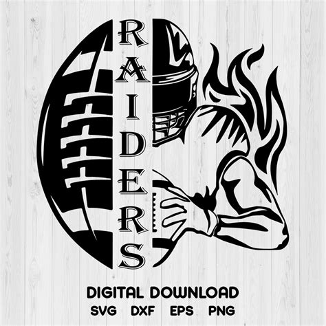 Las Vegas Raiders Helmet Clipart Silhouette NFL SVG Cut File for T ...