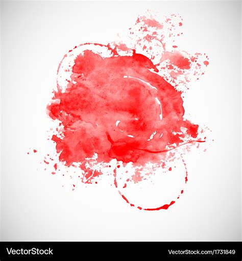 Red splash on white background Royalty Free Vector Image