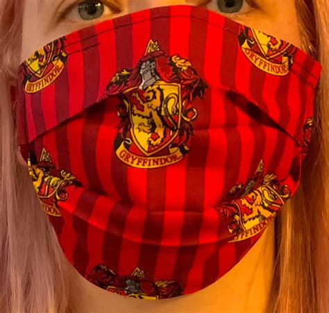 Face Covering mask HARRY POTTER Gryffindor Adults Handmade. | Etsy