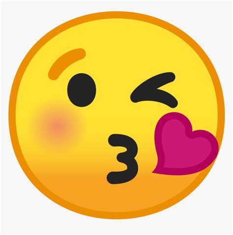 Face Blowing A Kiss Icon - Android Kiss Emoji, HD Png Download , Transparent Png Image - PNGitem
