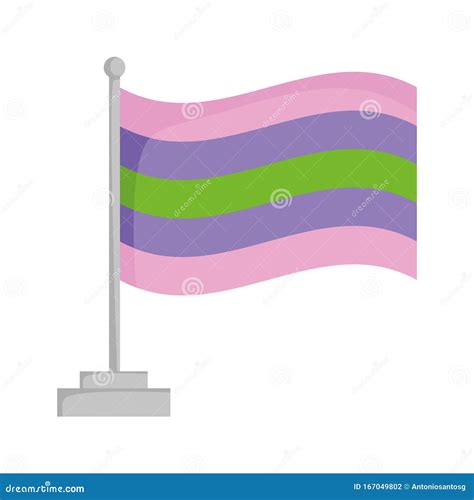 Trigender Pride Flag Isolated on White Background Vector Illustration Stock Vector ...