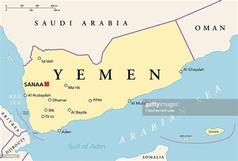 Yemen Political Map High-Res Vector Graphic - Getty Images