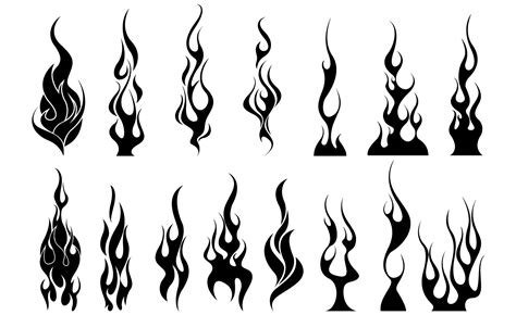 8 Tribal Flames Vector Art Images - Tribal Flame Tattoo Designs, Tribal ...