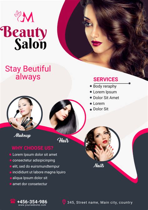 beauty salon flyer Template | PosterMyWall