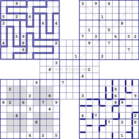 Multi Sudoku | Sudoku, Sudoku puzzles, Logic puzzles